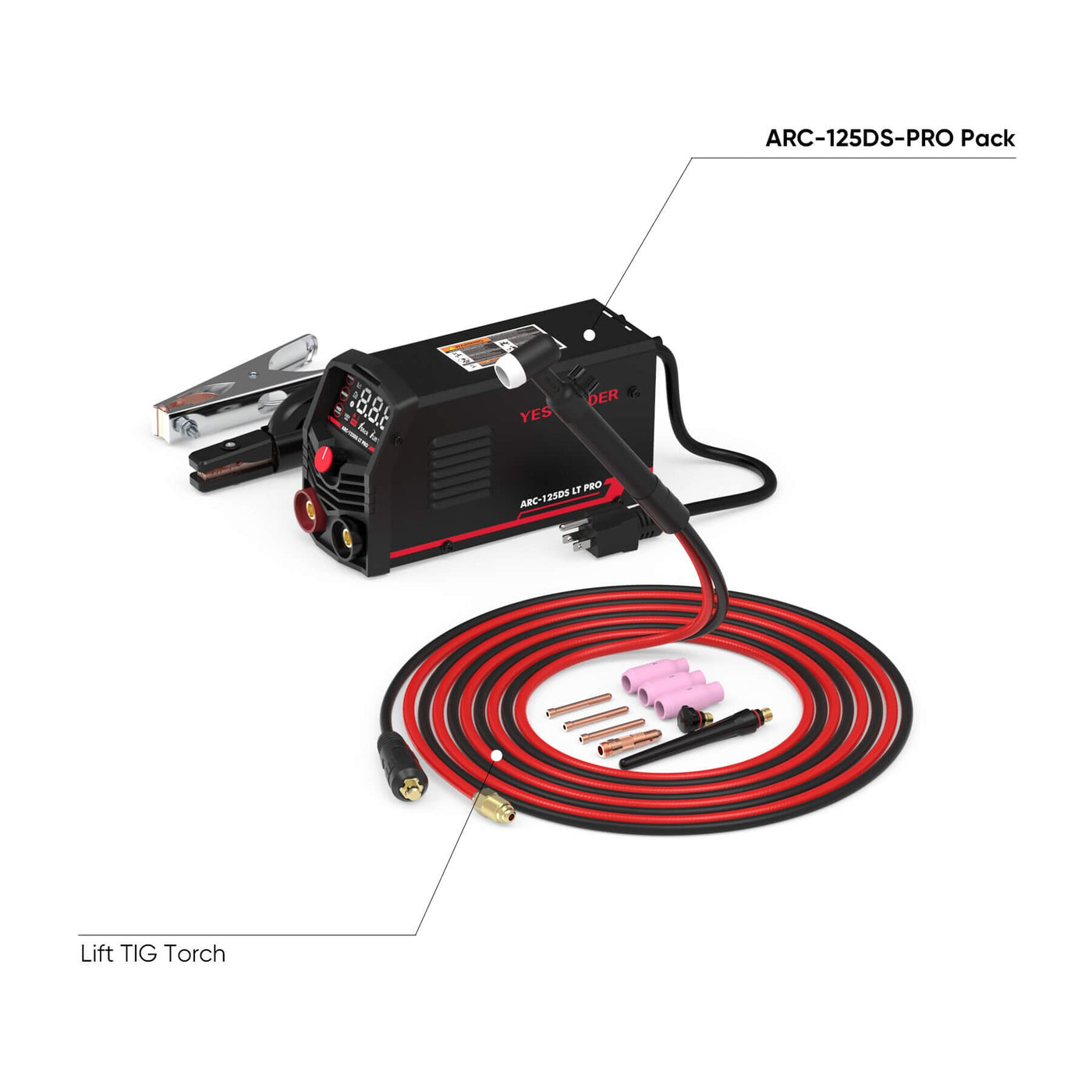 ARC-125DS-PRO+lift TIG torch