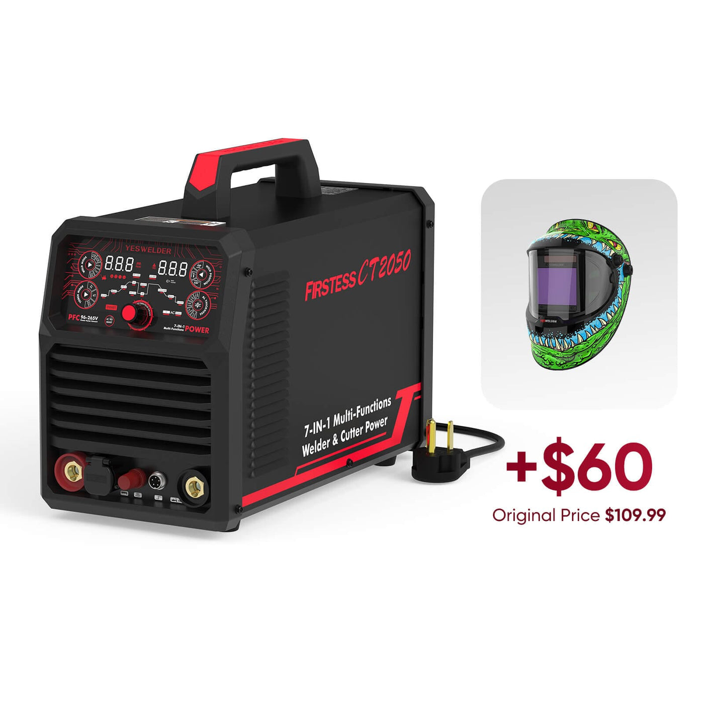 CT2050 Powerful 7-in-1 Welder & Cutter +helmet