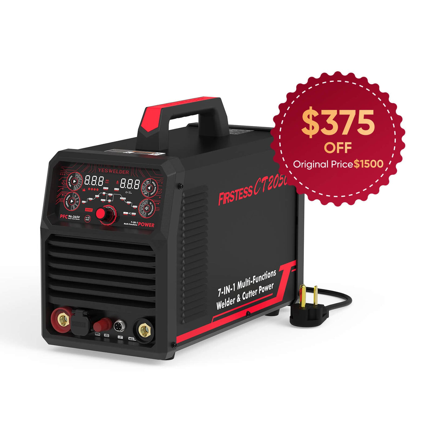 FIRSTESS CT2050 Powerful 7-in-1 Welder & Cutter Hardware > Tools > Welders & Plasma Cutters YesWelder Welder ｜ Only $1,125 (Save $375) 