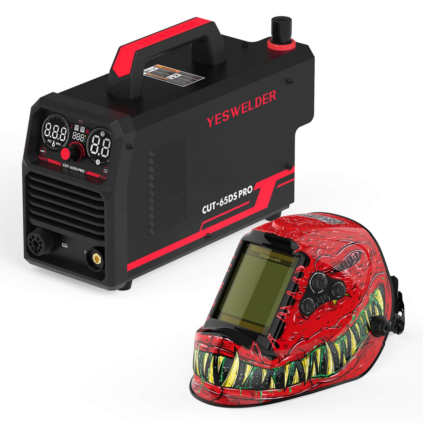 LYG-M800H-RH Welding Helmet + CUT-65DS-PRO-N cutter