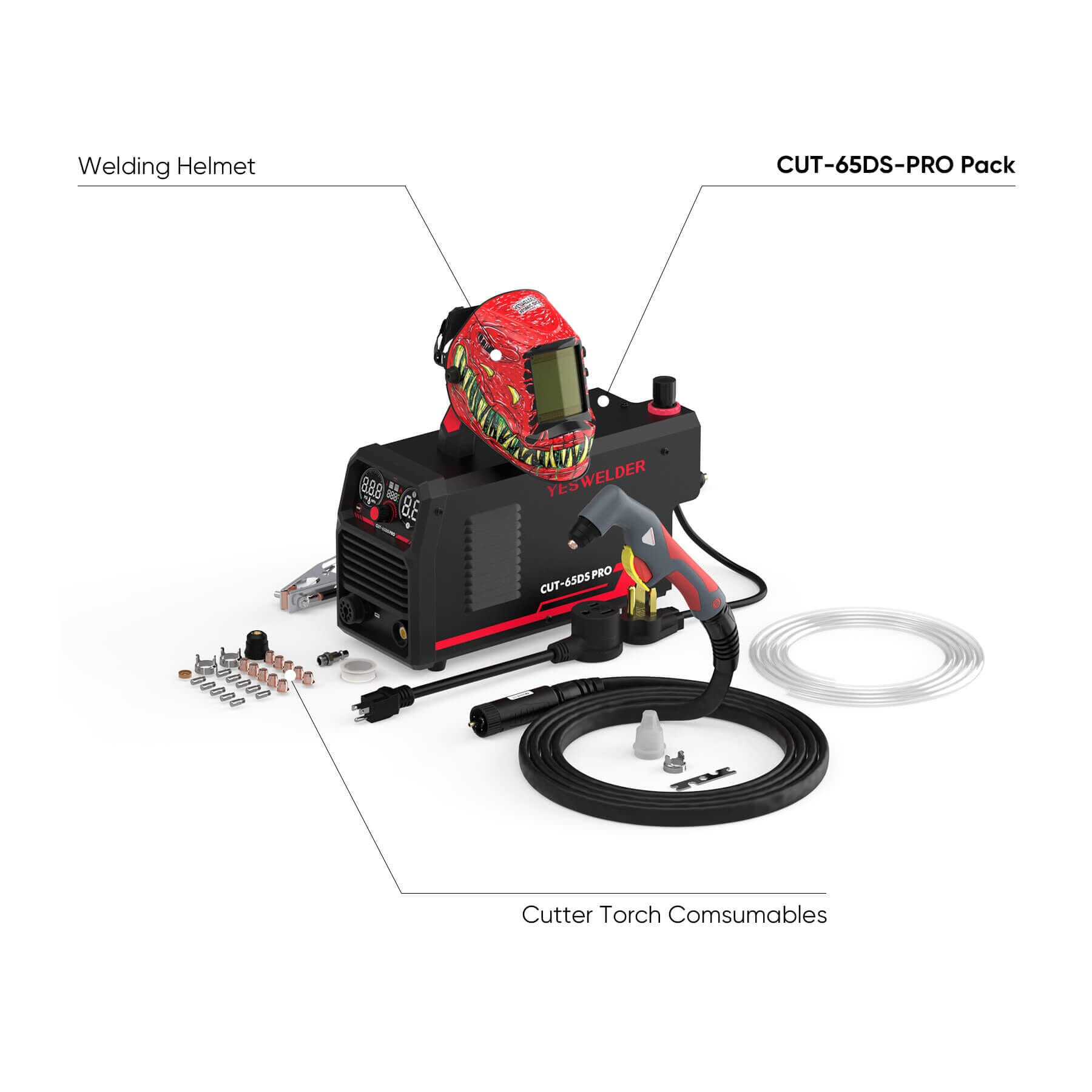 CUT-65DS-PRO Non-HF Non-Touch Pilot Arc Plasma Cutter Hardware > Tools > Welders & Plasma Cutters YesWelder Cutter+Promo Bundle｜ Only $324.79 (Save $155.19) 