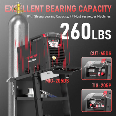 Heavy Duty Welding Cart with Drawers for MIG/TIG/Plasma Cutters, Tilt or Flat Top Design, Large Storage & 360° Rolling Wheels Hardware > Tool Accessories > Welding Accessories YesWelder 