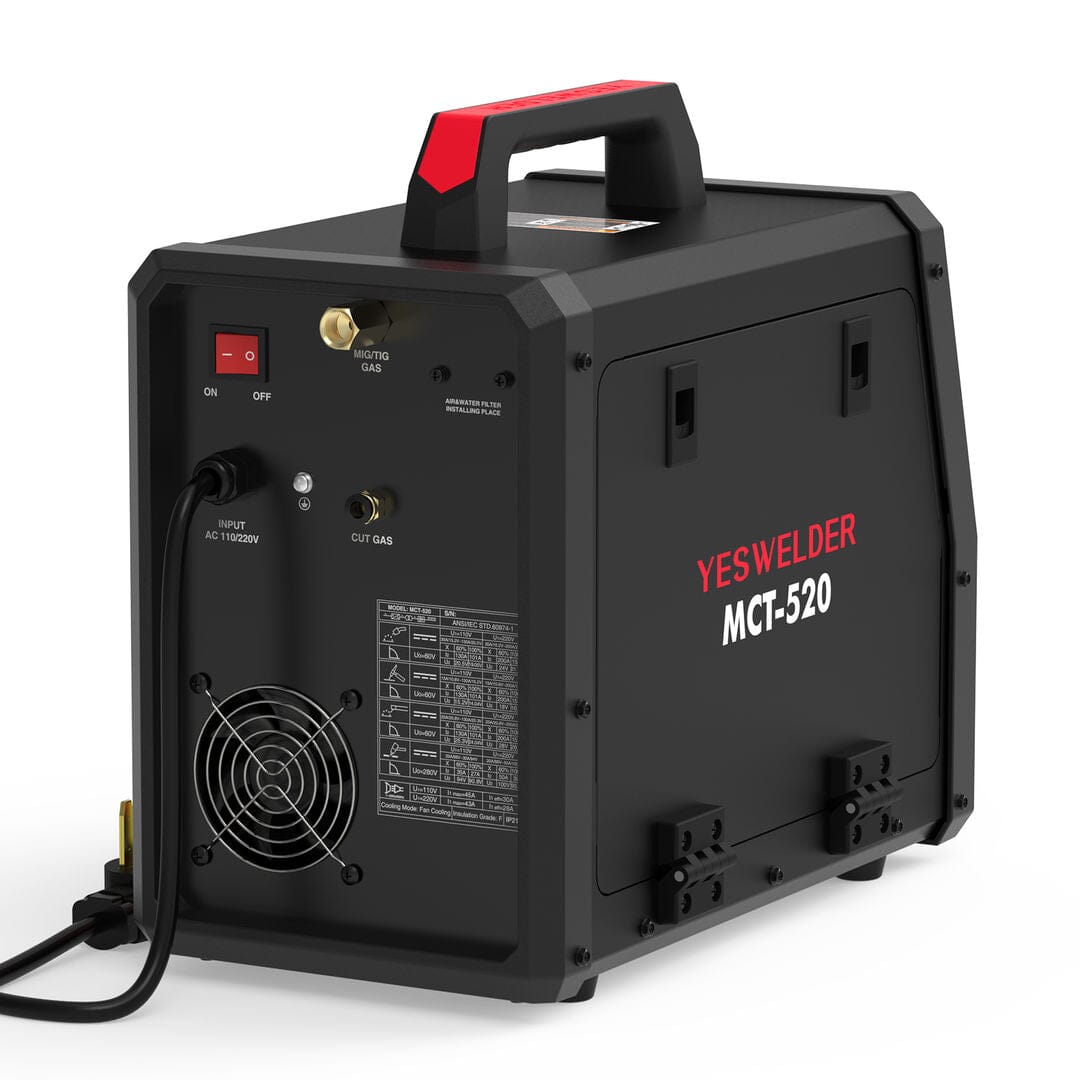 MCT520  MIG/TIG/Stick/CUT | HF Start | Spool Gun Support | 110/220V Welding and Cutting Combo Machine