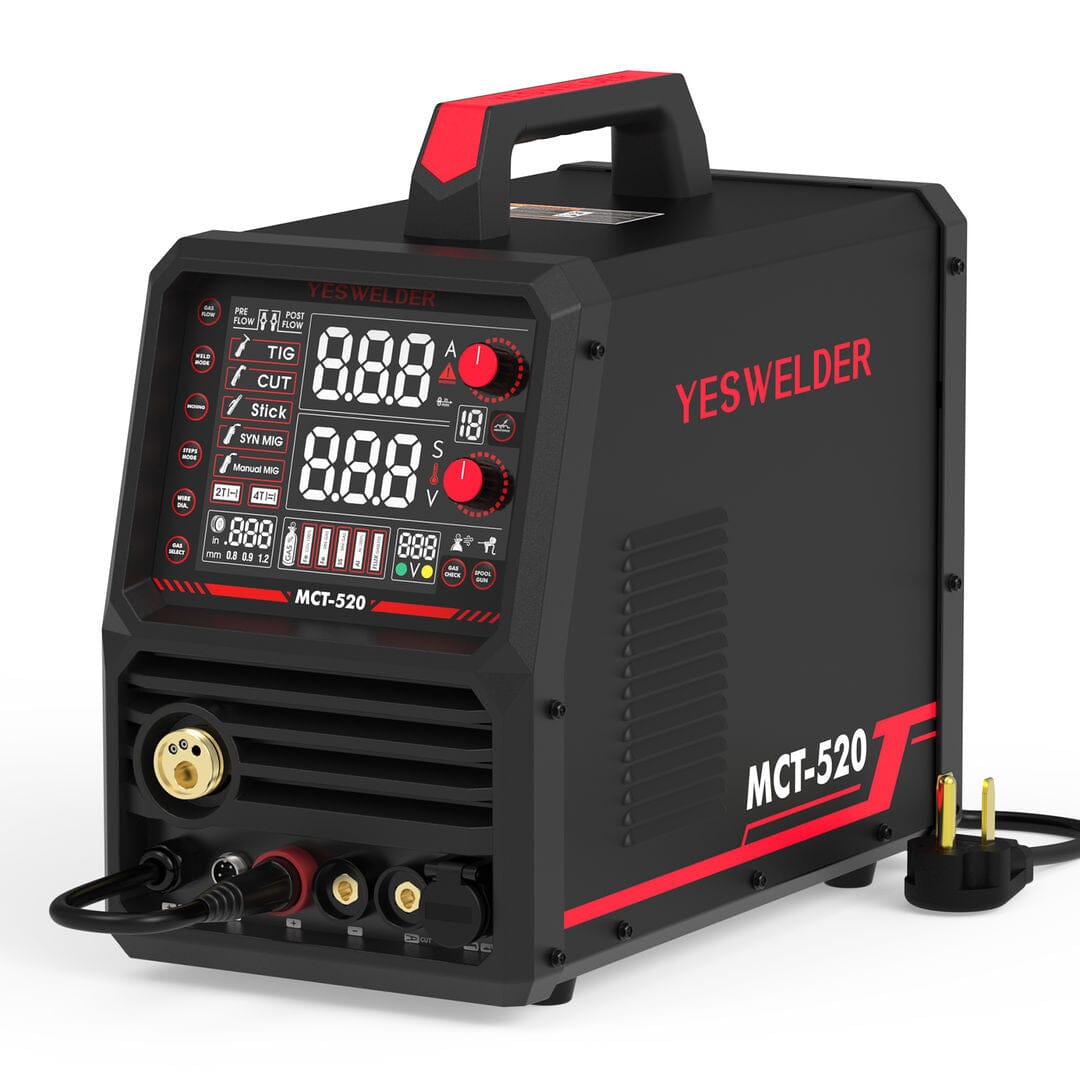 MCT520  MIG/TIG/Stick/CUT | HF Start | Spool Gun Support | 110/220V Welding and Cutting Combo Machine
