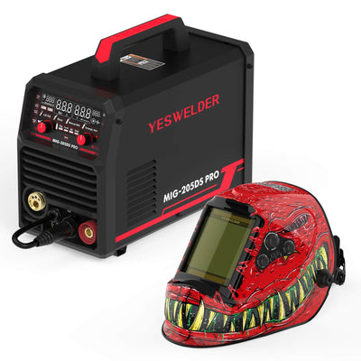 LYG-M800H-RH Welding Helmet + MIG-205DS-PRO Welder