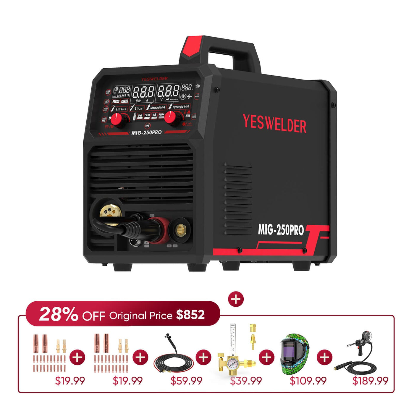MIG-250PRO-DG welder +promo bundles