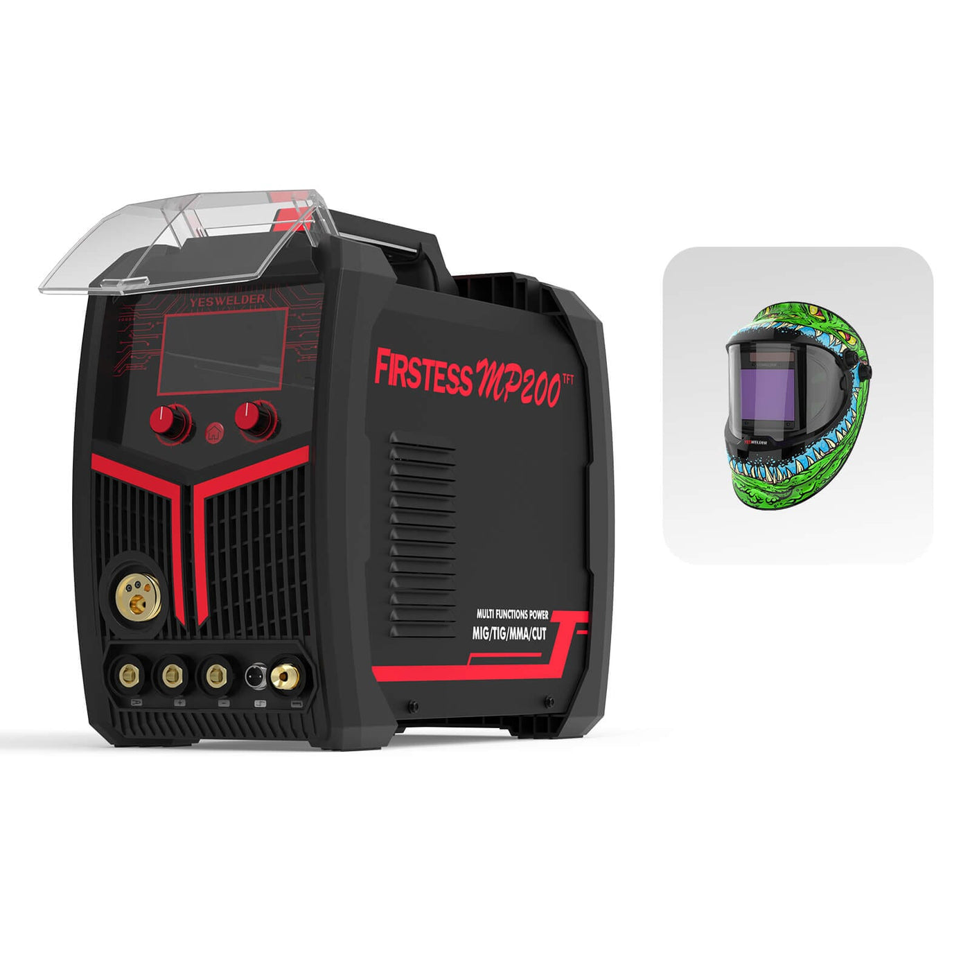 FIRSTESS MP200 5-in-1 Welder & Cutter Hardware > Tools > Welders & Plasma Cutters YesWelder Welder+Helmet 