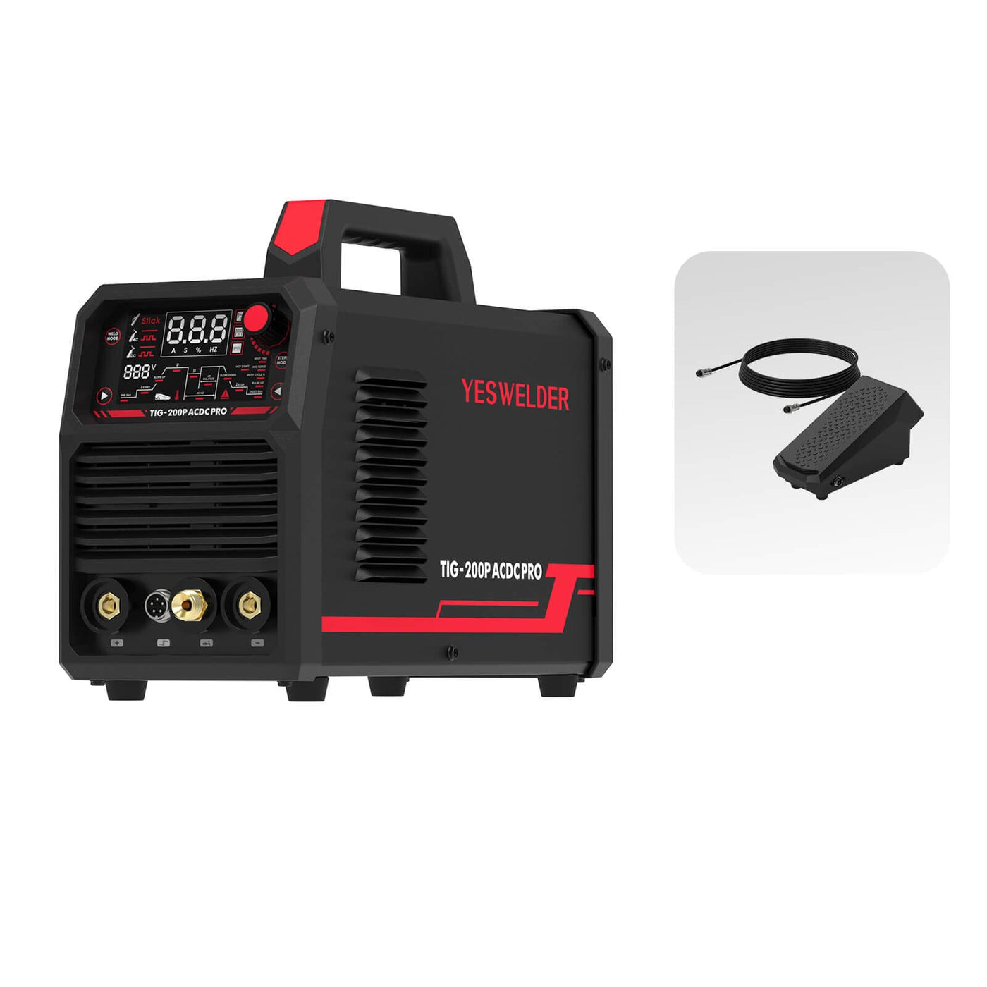 TIG-200P-ACDC-PRO AC/DC Aluminum TIG Welder Hardware > Tools > Welders & Plasma Cutters YesWelder Welder+Foot Pedal 