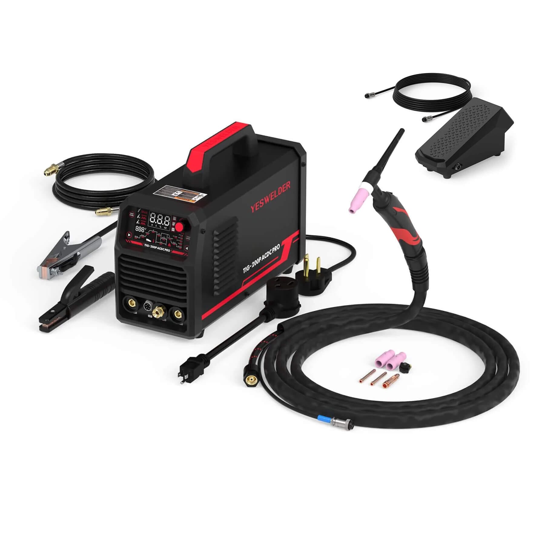 TIG-200P-ACDC-PRO AC/DC Aluminum TIG Welder Hardware > Tools > Welders & Plasma Cutters YesWelder Welder+Foot Pedal｜ Only $475.99 (Save $203.99) 
