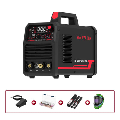 TIG-200P-ACDC-PRO AC/DC Aluminum TIG Welder Hardware > Tools > Welders & Plasma Cutters YesWelder Welder+Promo Bundle 