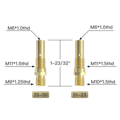YW-100L Series Lincoln Magnum 100L and Tweco Mini/#1 Replaceable MIG Welding Gun Consumables Hardware > Tool Accessories > MIG Welding Consumables YesWelder 