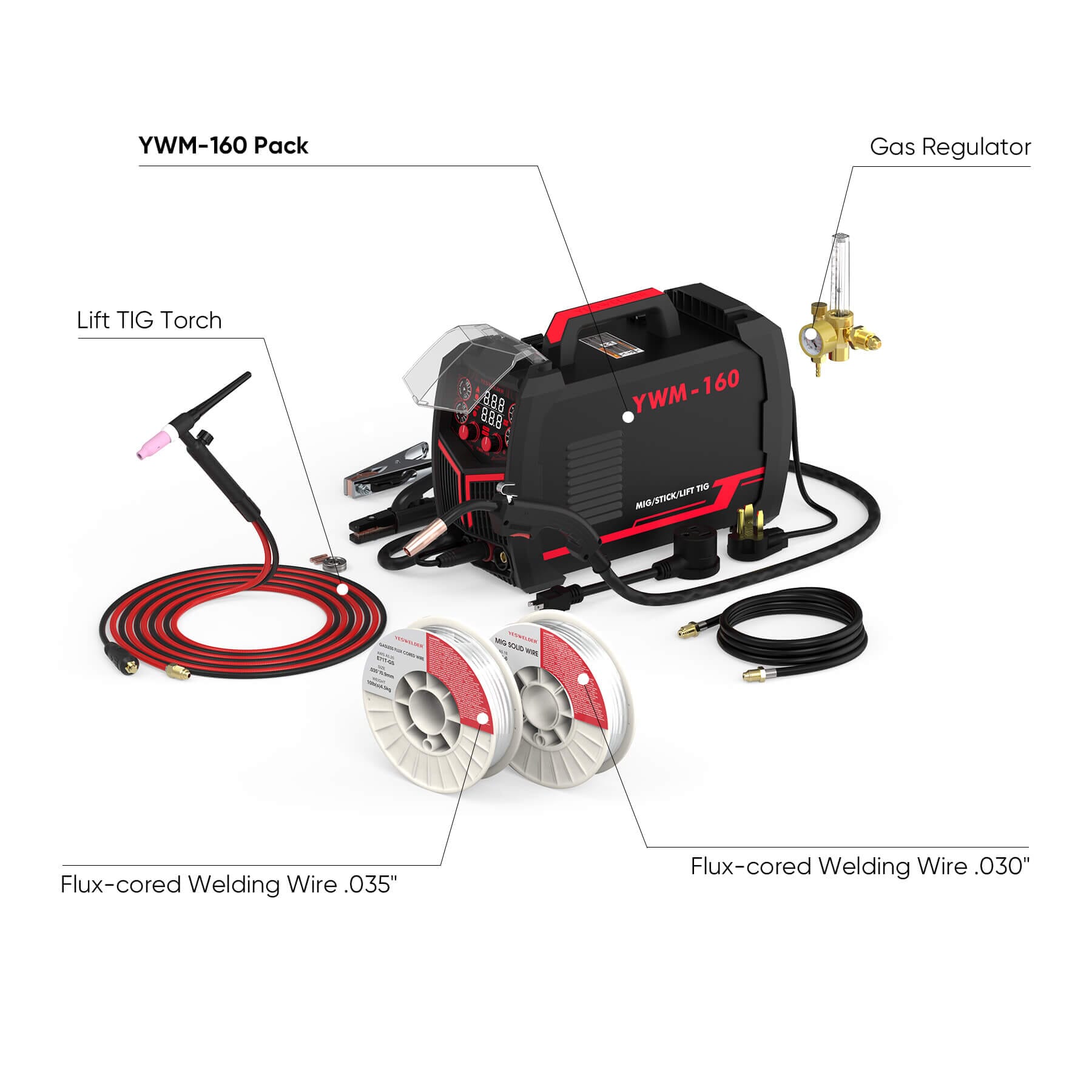 YWM-160 Flexible Manual MIG Controlled Multi-process MIG Welder Hardware > Tools > Welders & Plasma Cutters YesWelder Welder+Combo Bundle｜ Only $276.62 (Save $137.35) 